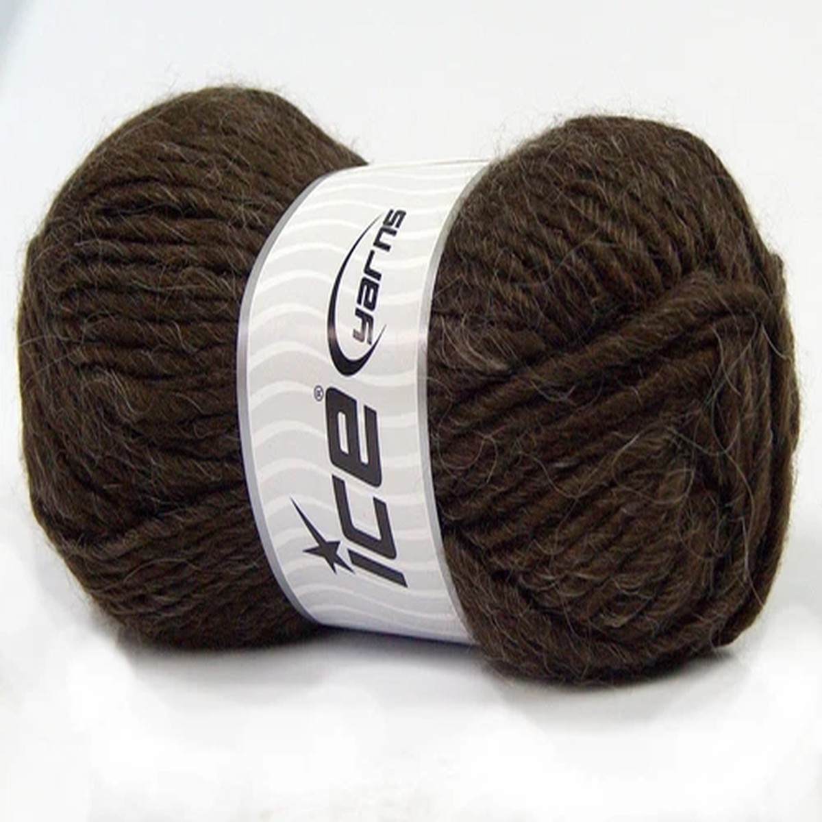 Coffee Brown Mohair Bulky Yarn 67097 Ice Yarns Acrylic Wool Mohair 100gr 109yd