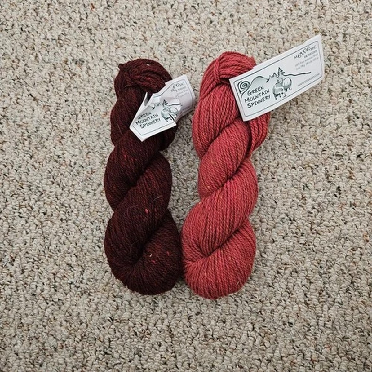 Green Mountain Spinnery - 2skeins - 100% Fine American Wool Yarn