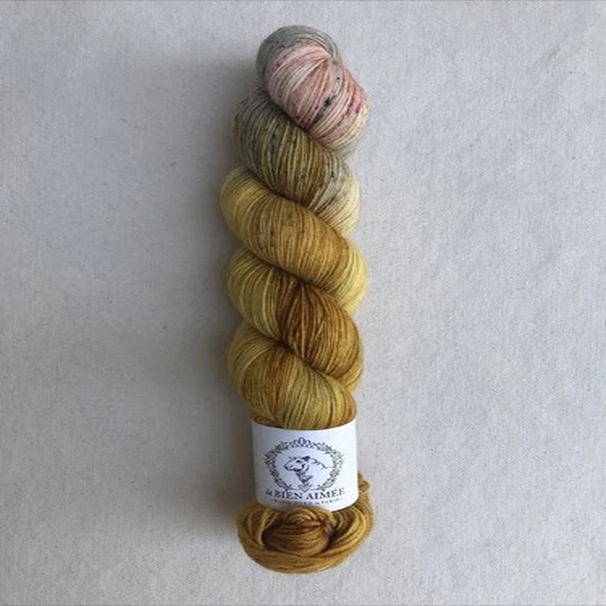 Hand Dyed Yarn La Bien Aimee Color "Lyra" One Skein Merino Super Sock 75% 25% :)