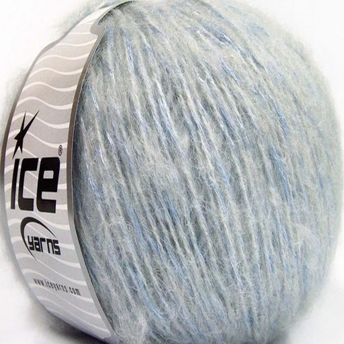 Light Grey Blue Alpaca Shine Yarn 64607 Ice Yarns Worsted 100 gr 251 yds