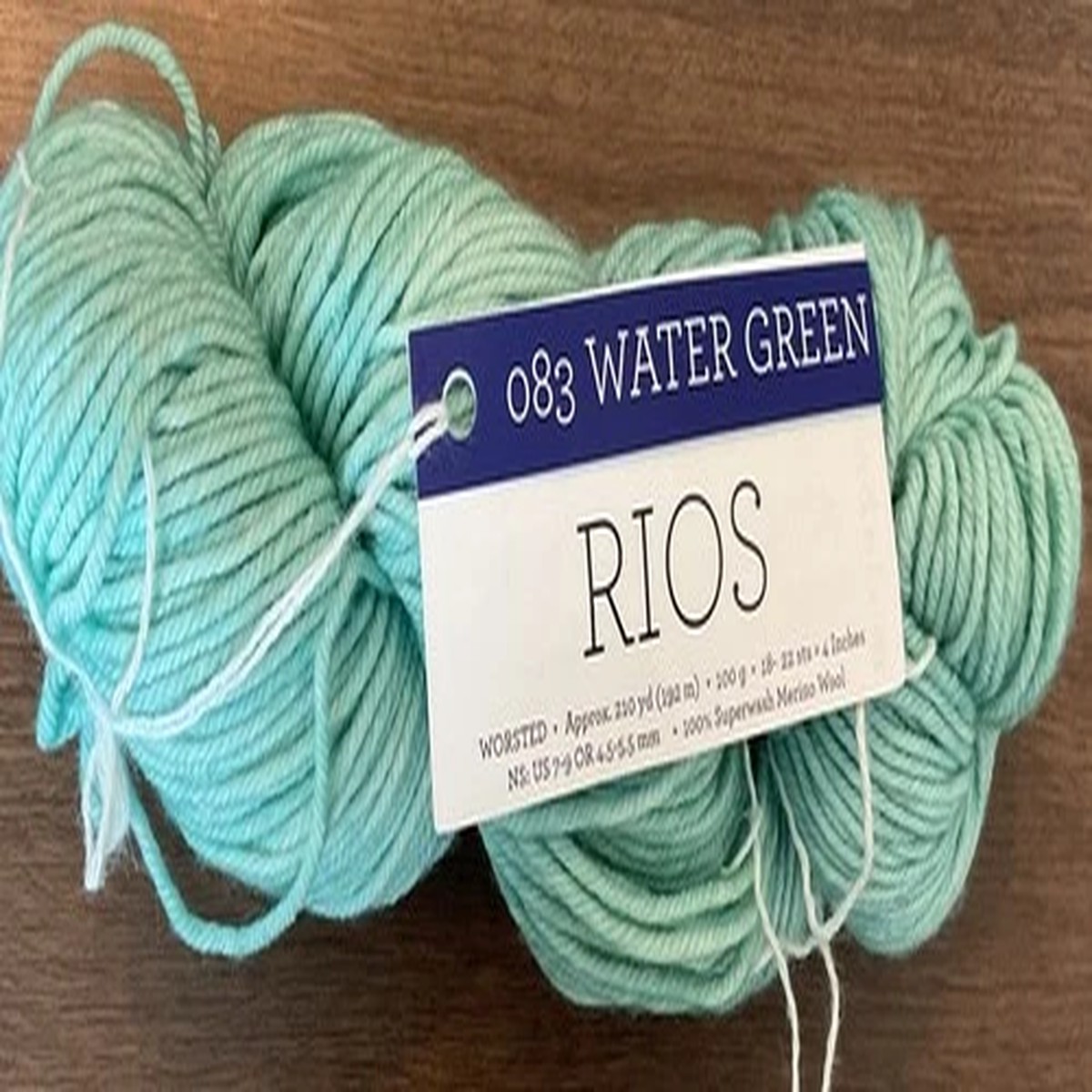 Malabrigo RIOS Hand Dyed Worsted Superwash Merino Wool Yarn ~ 083 Water Green