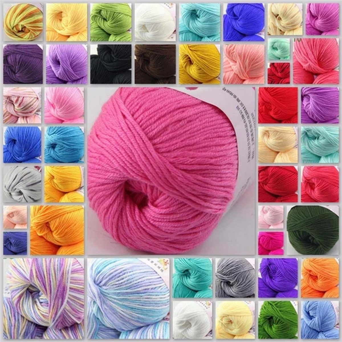 Sale New 1Ball x50g Cashmere Silk Wool Colorful Children Hand knitting Baby Yarn