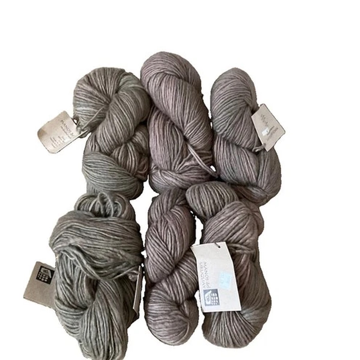 6 Skeins Chunky Yarn Manos del Uruguay Handcrafted Kettle Dyed Pure Wool Color F