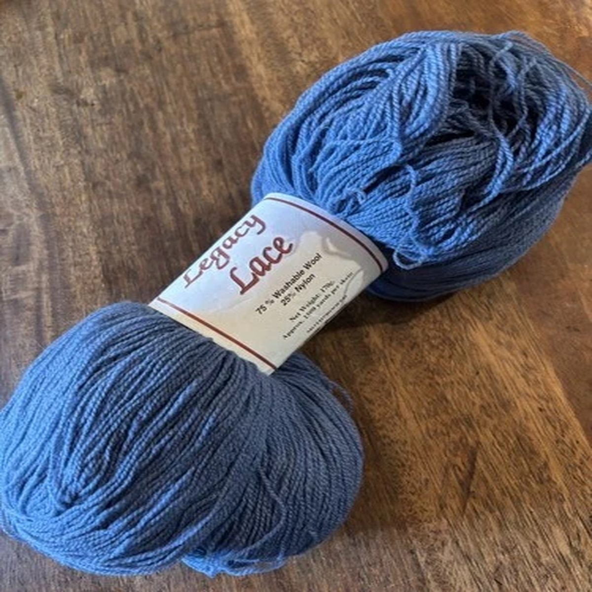 BLUE AURA LEGACY LACE 170g Skein 1500yds. wool blend, Brown Sheep Company NEW
