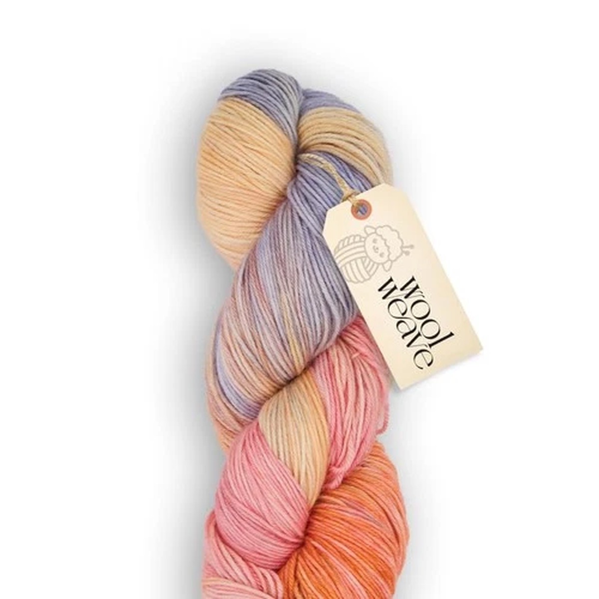 Fingering Weight Hand Dyed Variegated Sock Yarn Merino Wool Blend 100g