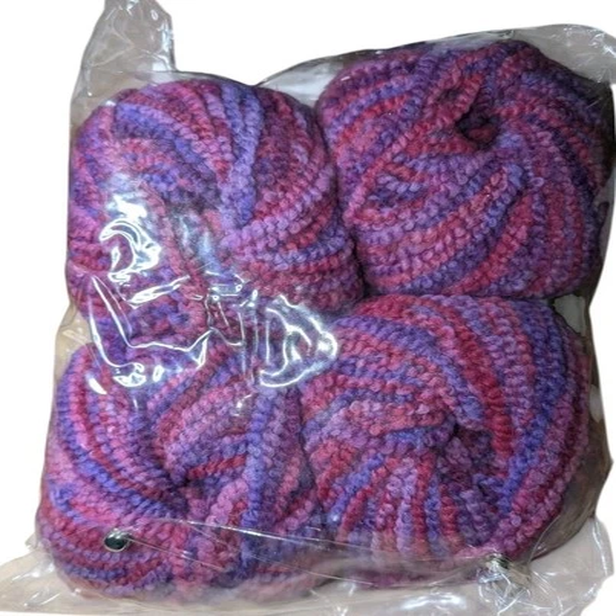 Lot 4 Pink Purple Yarn Skeins Wool Blend Nicky Knits Set Pattern