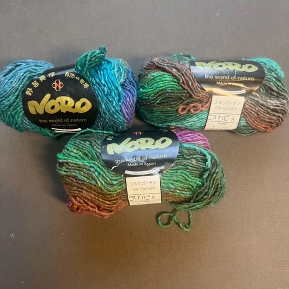 NORO SILK GARDEN YARN 3 Skeins - 109 Yards ea Wool/Silk/Nylon/Mohair Lot 369 A