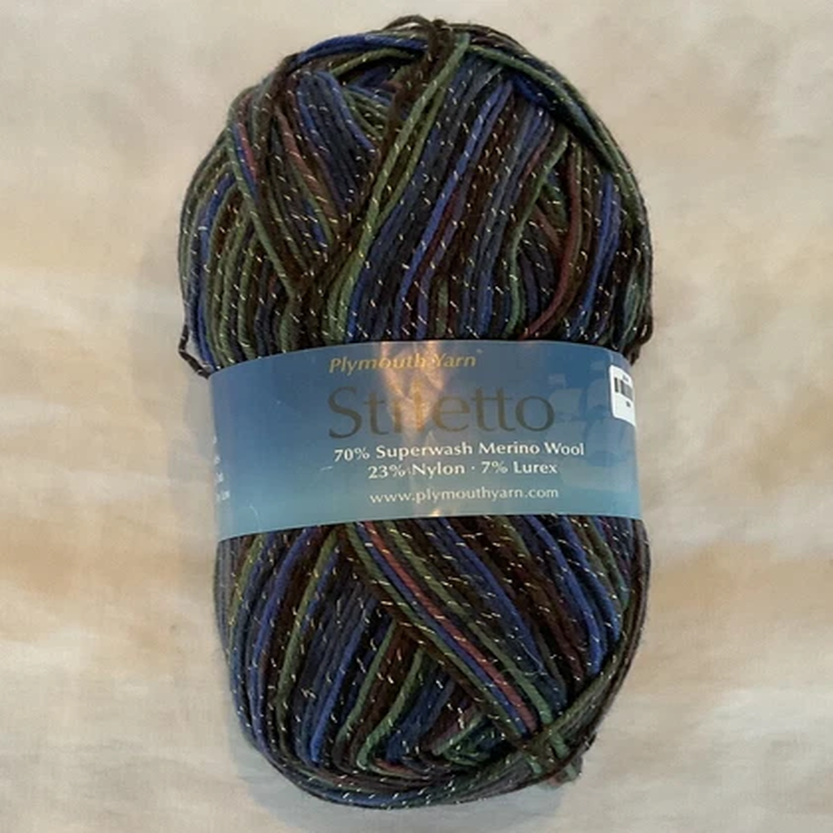 Plymouth Yarn Stiletto Superwash Merino Nemours Color 800 Multicolor Sparkle NWT
