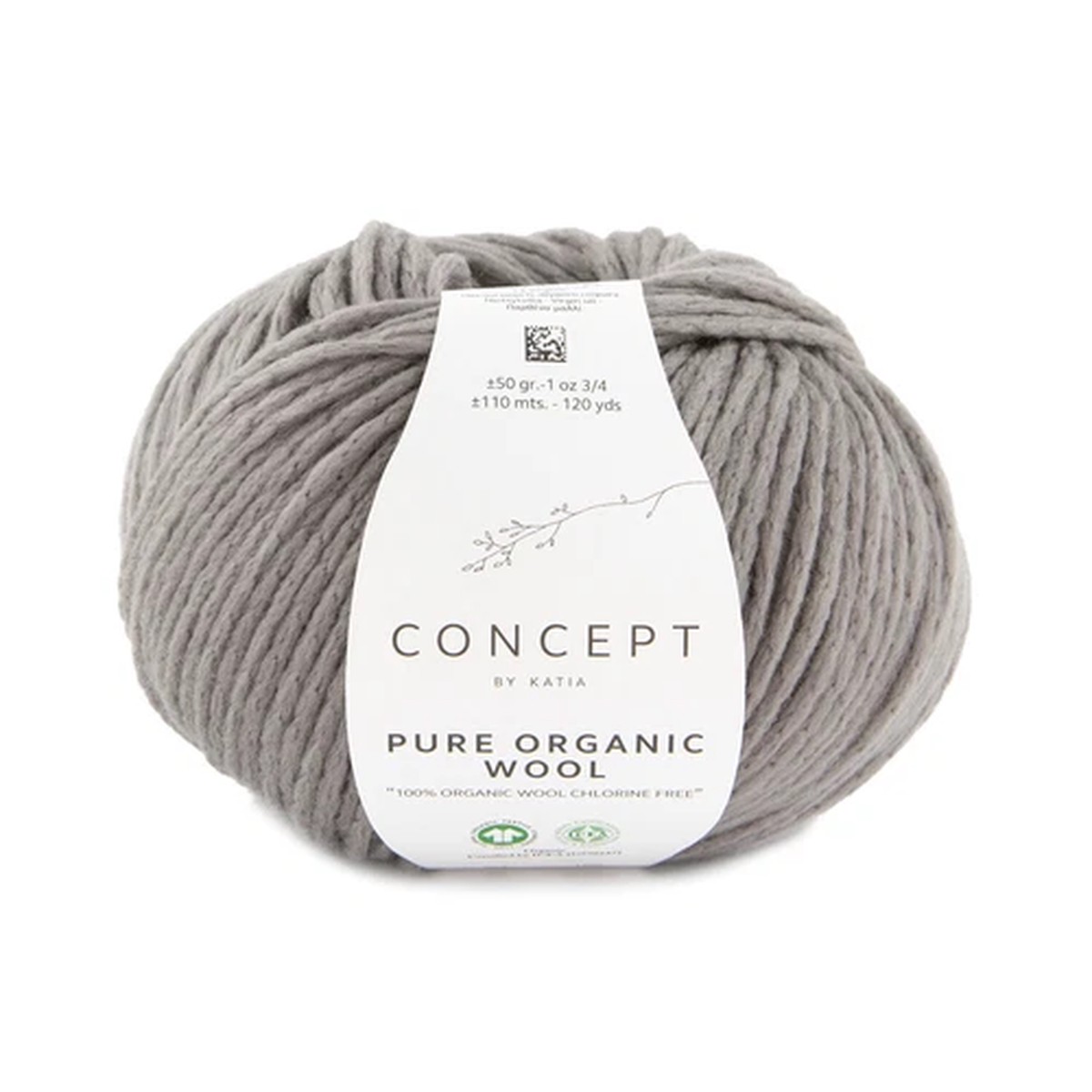 PURE ORGANIC WOOL - CONCEPT by Katia - PIEDRA (61) - 50g / Approx 110m Wool