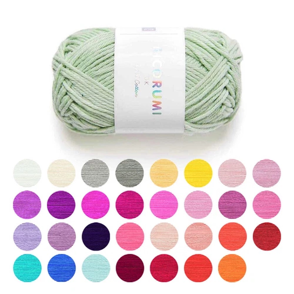Ricorumi Knitting Wool Yarn 100% Cotton DK Double Worsted Vegan Crochet 25gm