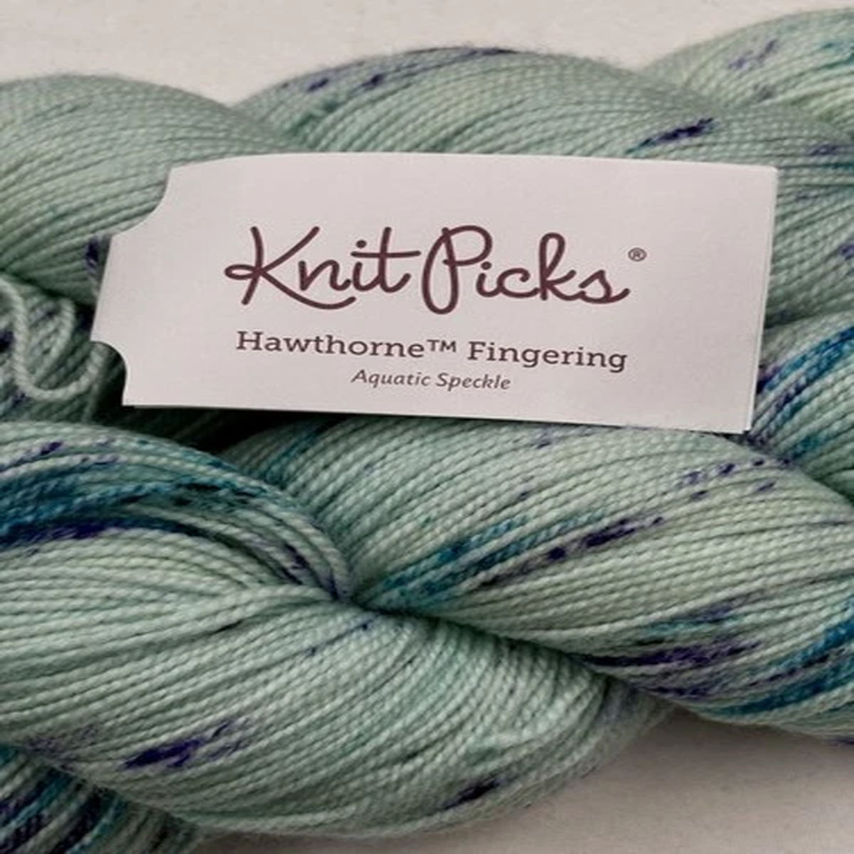 Set of 2 knit picks hawthorne fingering yarn Aquatic Speckle 80% superwash wool