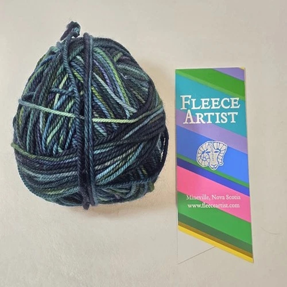 Spruce Fleece Artist Hand Dyed 100% Merino 50g 125meters Nova Scotia