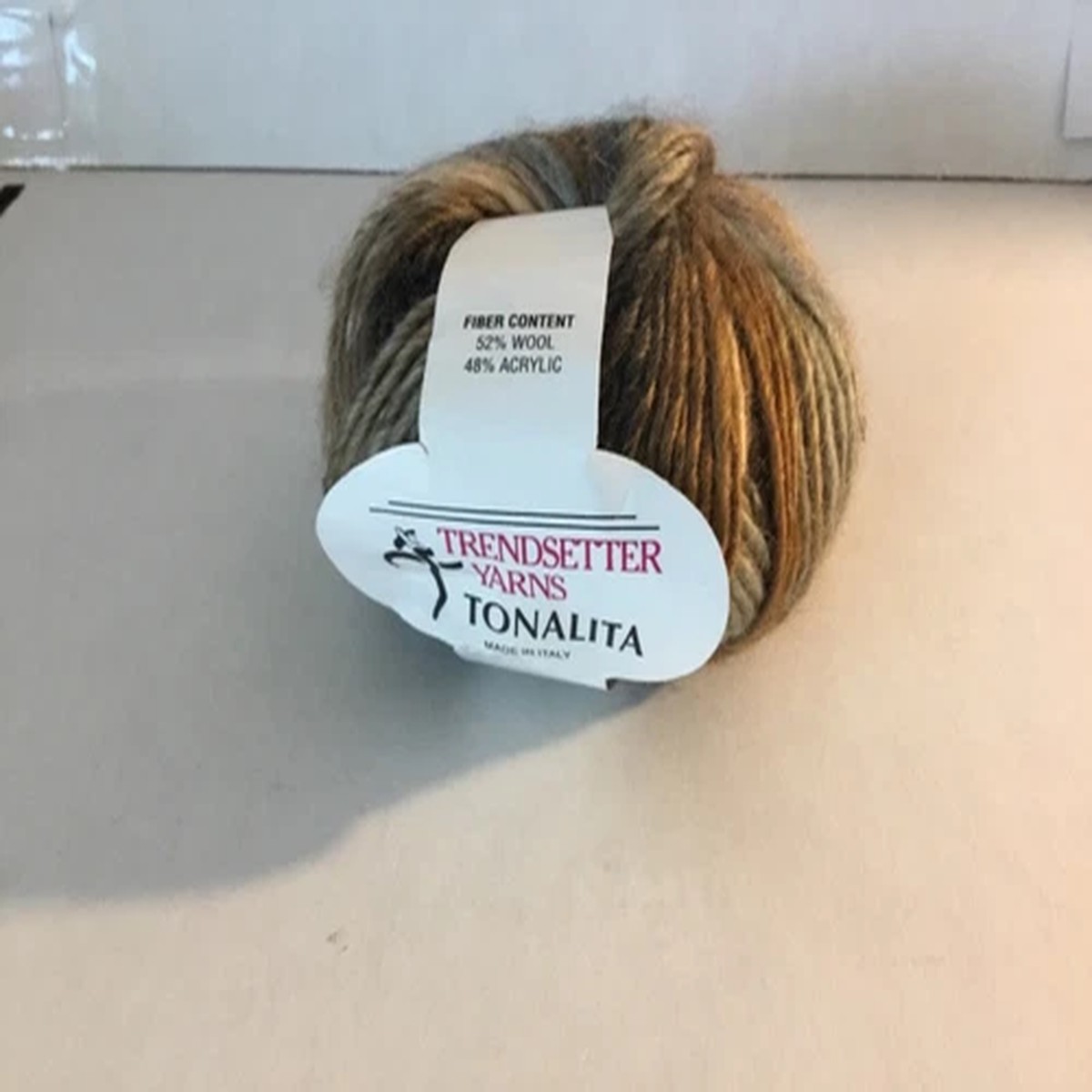 Trendsetter Yarn TONALITA Italy Multicolor Brown Tan Bluegray 2357 Wool Blend