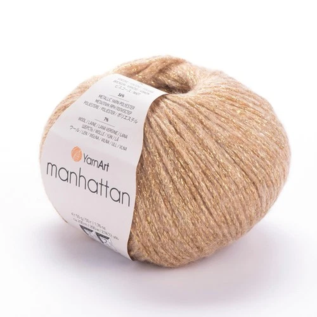 Yarnart Manhattan Metallic Wool Blend Sport Yarn 200M Soft Knitting Crochet