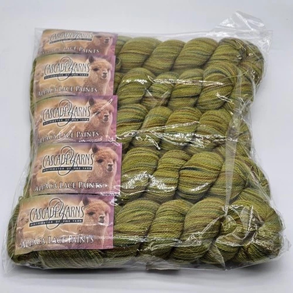 Cascade Yarns ALPACA LACE COLLECTION Color #9987 RIVER MOSS (Lot of 5) DISC NWT