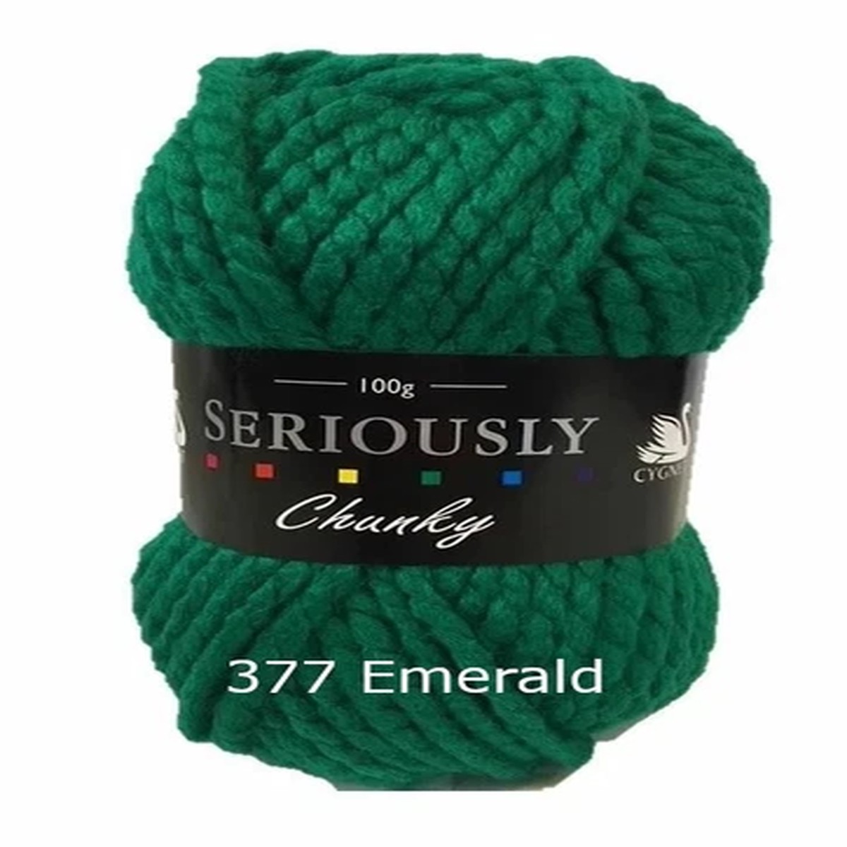 Cygnet Seriously Chunky 377 Emerald 100g Wool Yarn