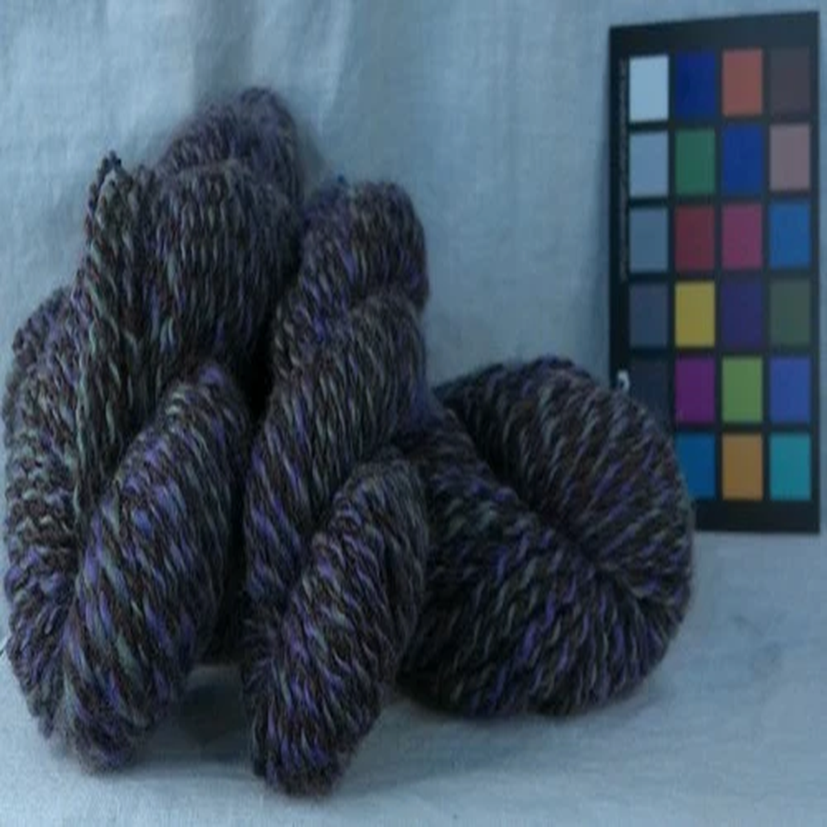 Forest Iris brown Handspun Romney wool 2 ply yarn sport weave knit 287 yards