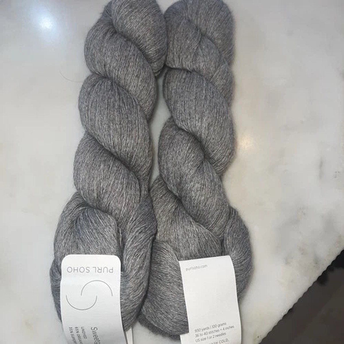 Hank Of Luxury Purl SoHo Sweetgrass Fine Cotton Alpaca Yarn, 100g/930yds