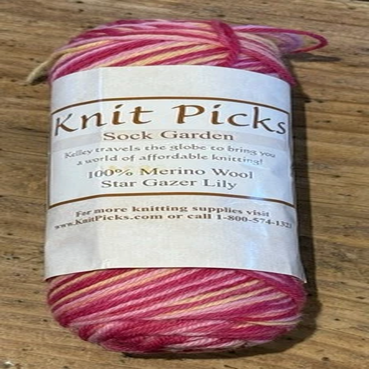 KNIT PICKS Sock Garden YARN 100% Merino WOOL 58347 Star Gazer Lily PINKS New