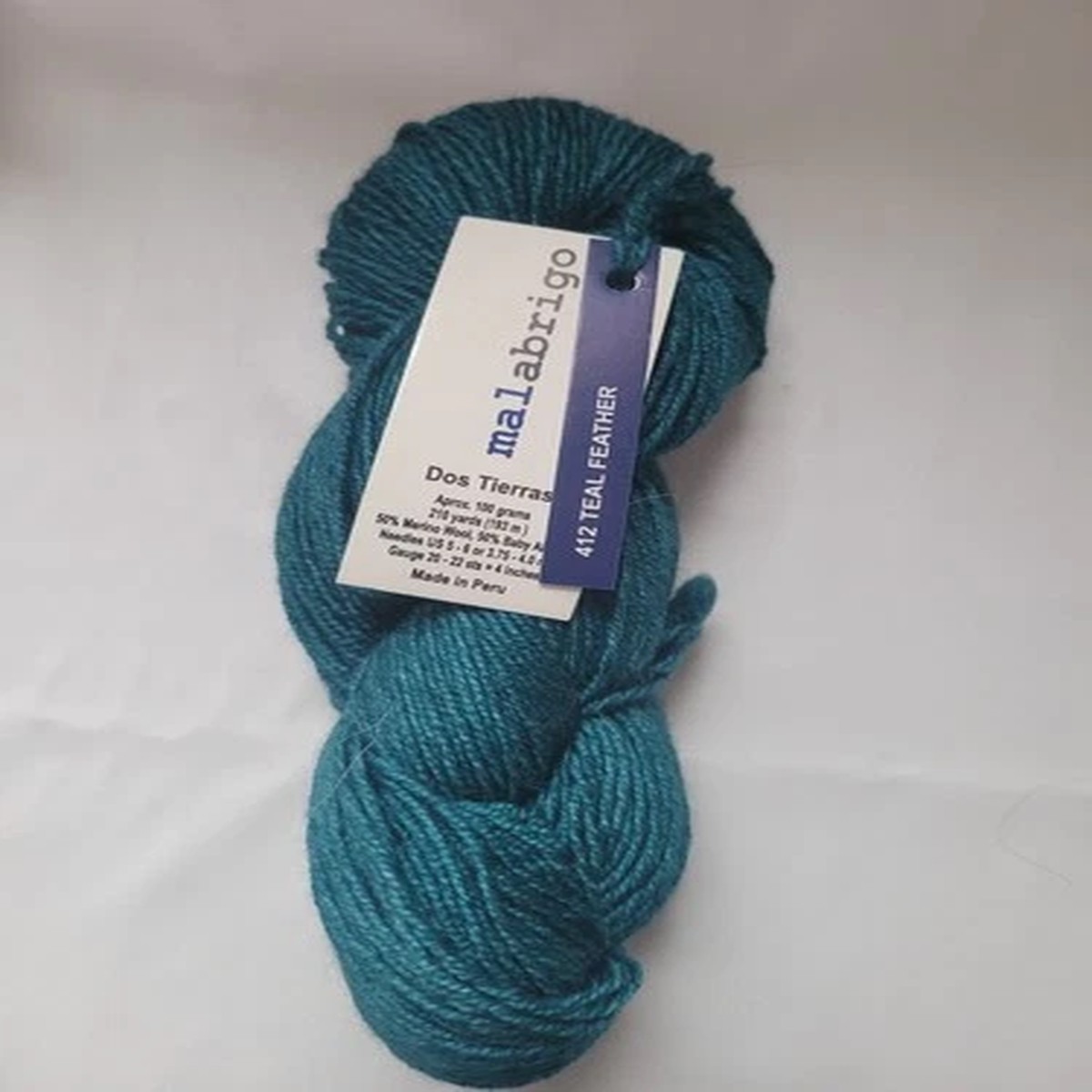 malabrigo Dos Tierras Yarn - 412 Teal Feather