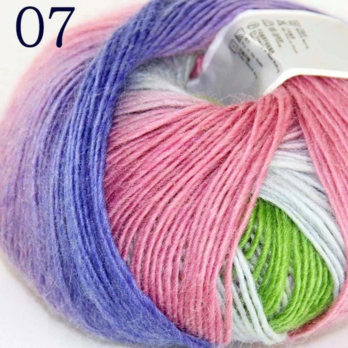 Sale 1Ballsx50gr Rainbow Blankets Rug Shawl Cashmere Wool Hand Crochet Yarn 07