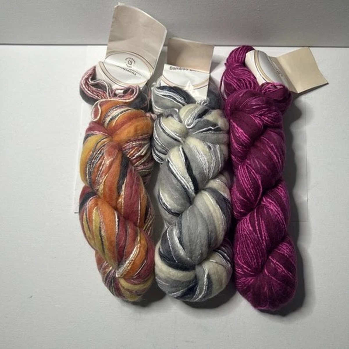 Universal Yarns Bamboo Bloom Handpaints Rayon Wool Acrylic 3 Hanks New (MC1)