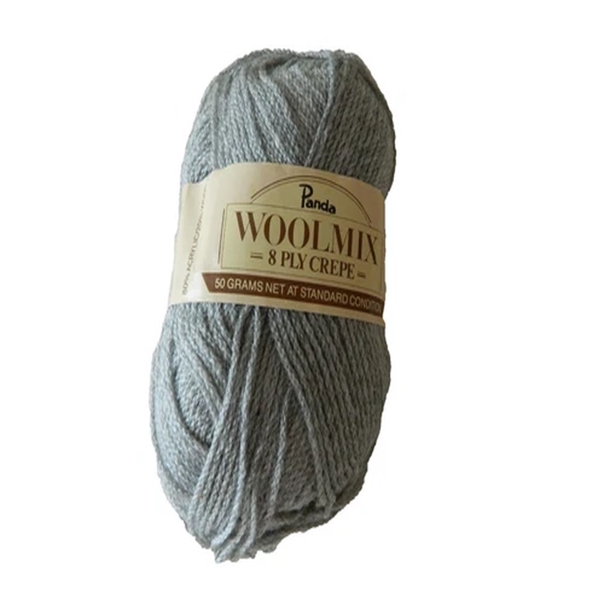 Yarn PANDA Acrylic Wool WOOLMIX 8Ply Crepe Grey Melange Knitting Craft Hobby