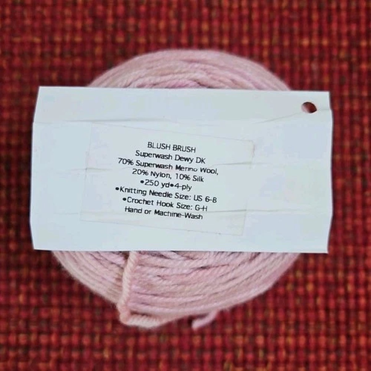 Expression Fiber Arts Superwash Dewy DK Yarn Wool/Nylon/Silk BLUSH BRUSH 250 yd
