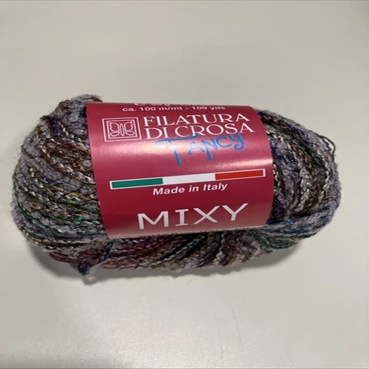 Filatura Di Crosa Fancy Yarn MIXY 50g 109yds Wool Blend Multi Color #8 Italy