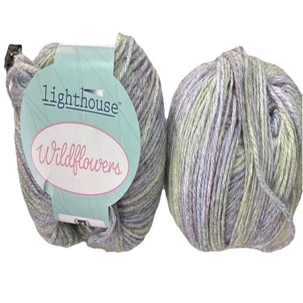 Lighthouse Wildflowers Wool Blend Yarn, Lot Of 2 Balls, Bellflowers