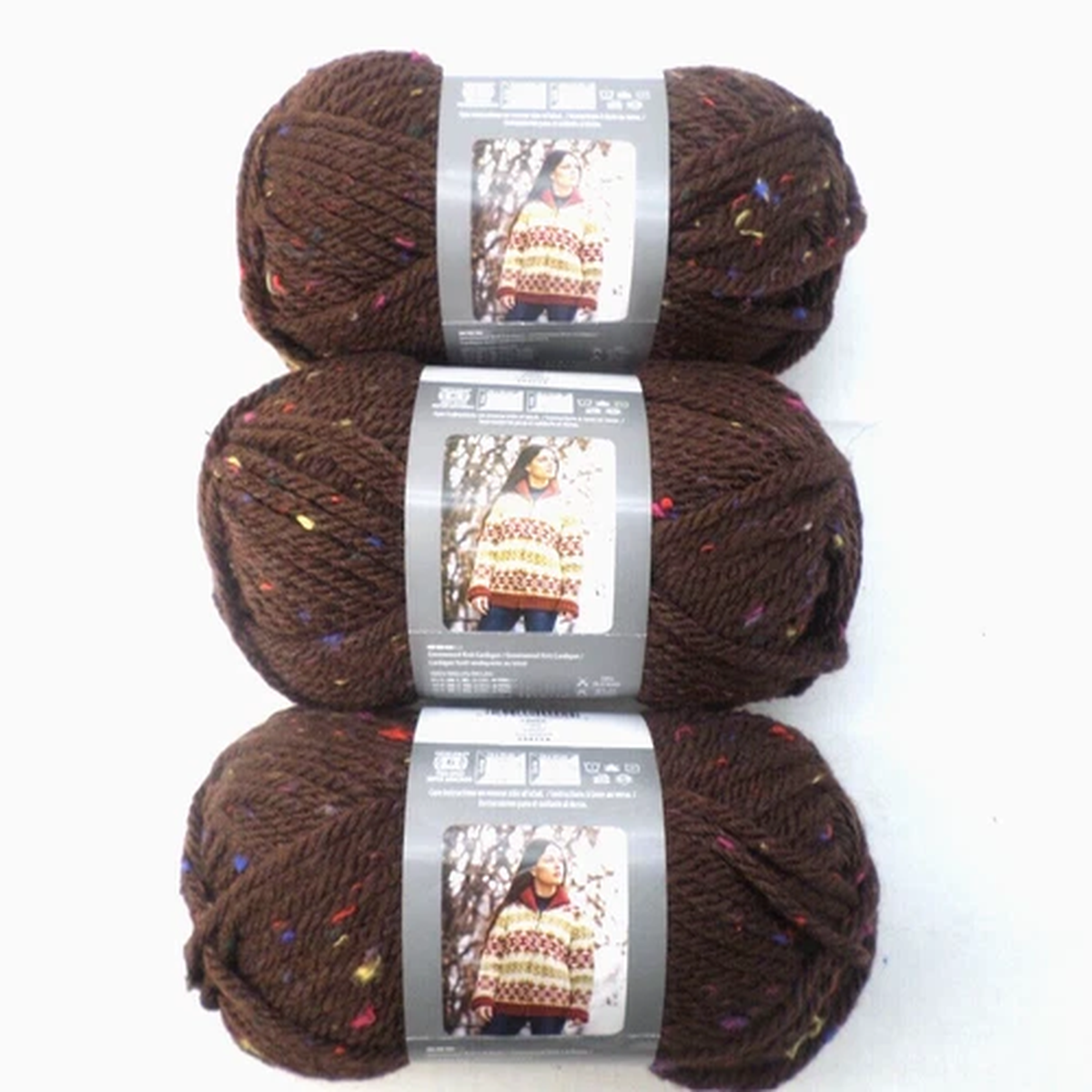 Patons Highland Bulky Yarn Dirt Lot of 3