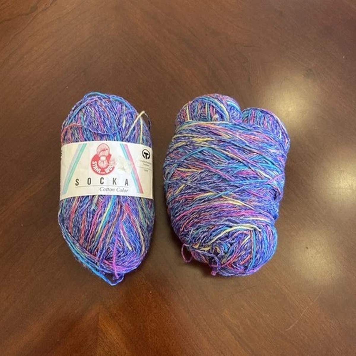Stahl Wolle Yarn Socka Cotton Color 6333 ~ 53% Cotton 32% Wool 15% Polyamide