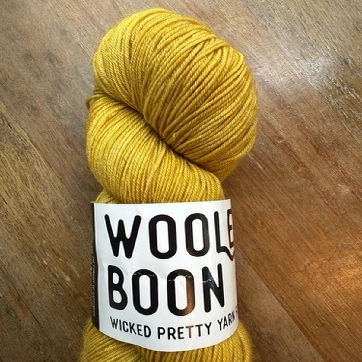 Woolen Boon Hand Dyed Sock Yarn - Boon Classic 1849 - Yellow Gold- 1 Skein/Hank