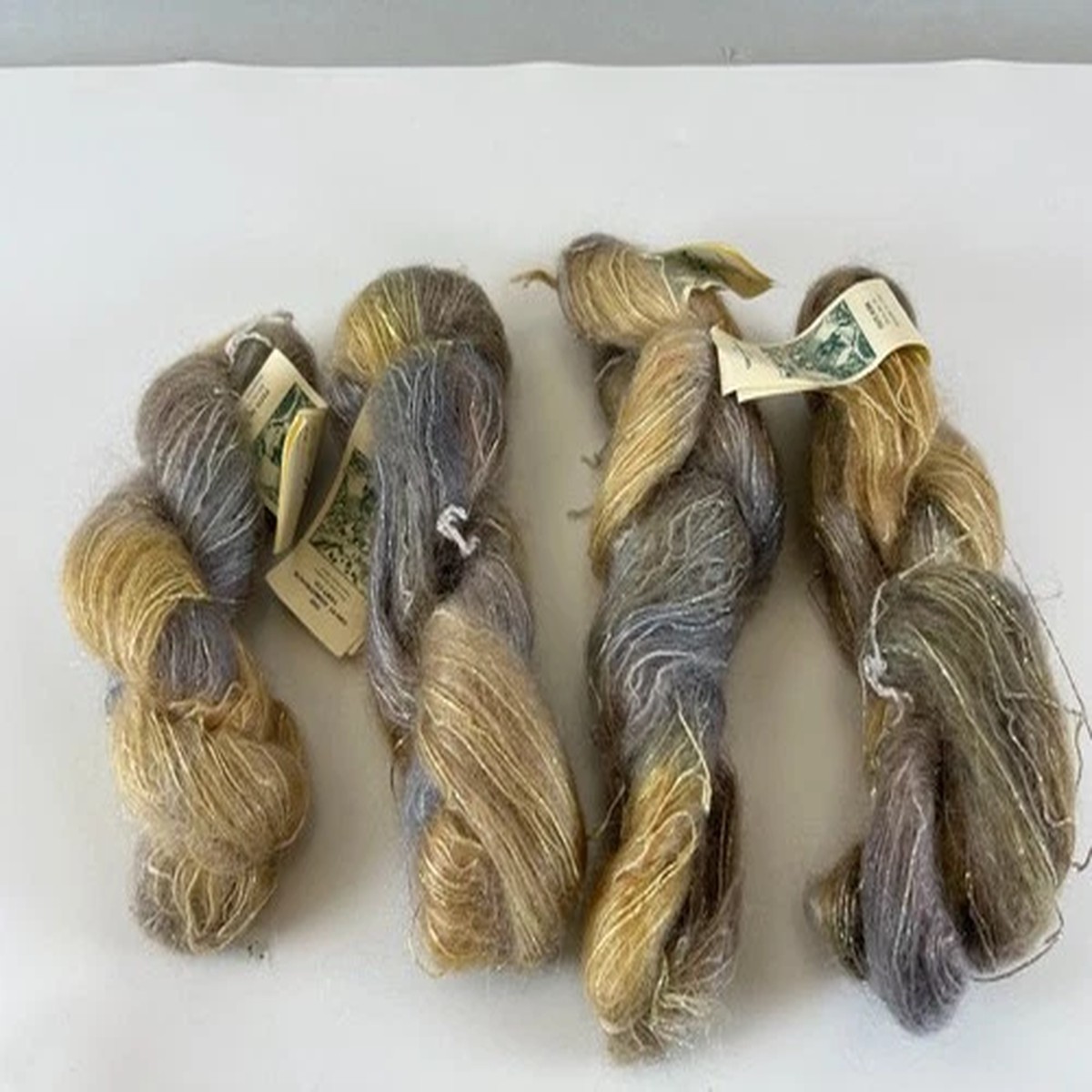 4 Hanks Great Adirondack Yarn Co Peekaboo Wild Birch Mohair Metallic Blend NEW
