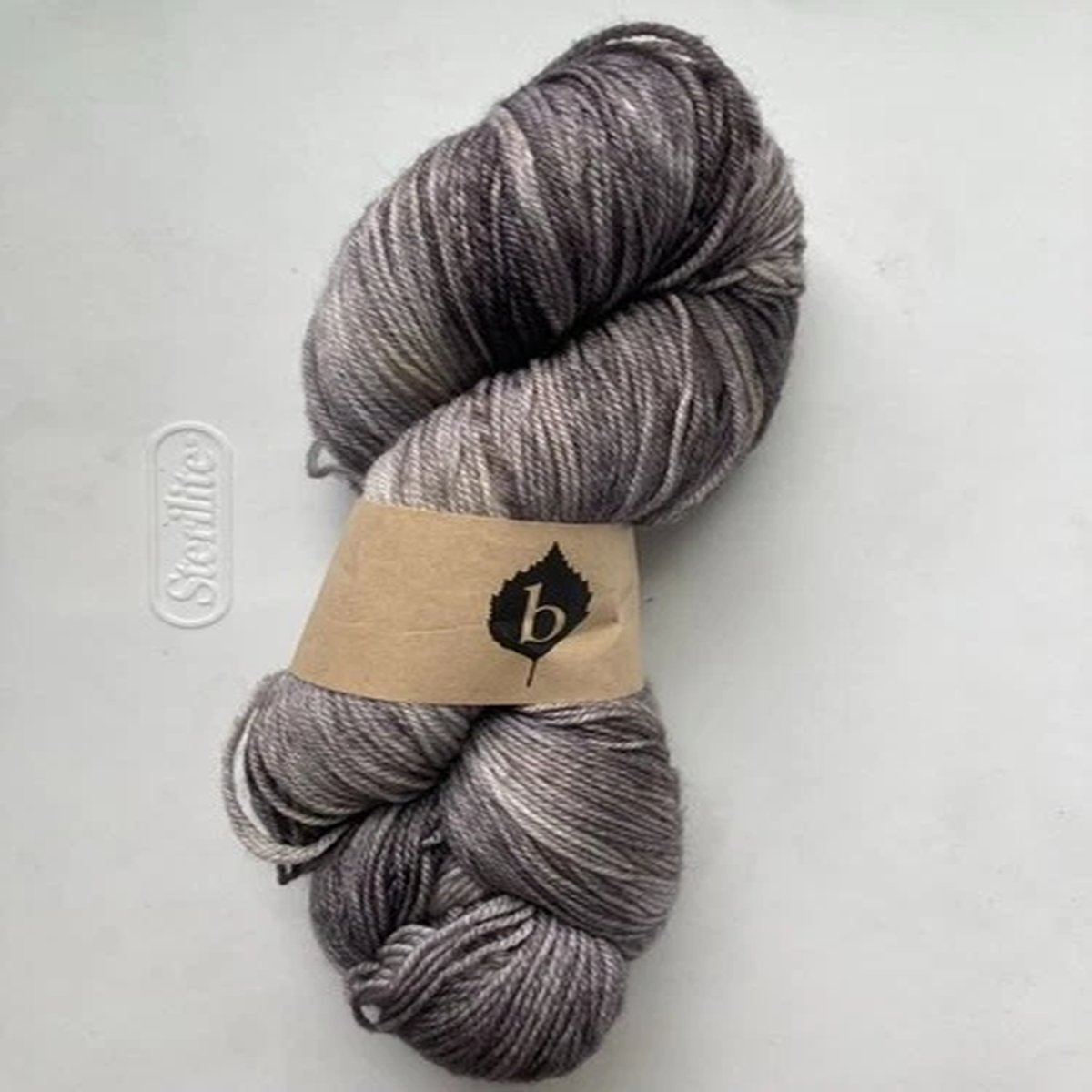 Bumblebirch - Rainstorm - Wellspring fingering - hand dyed yarn - wool - grey