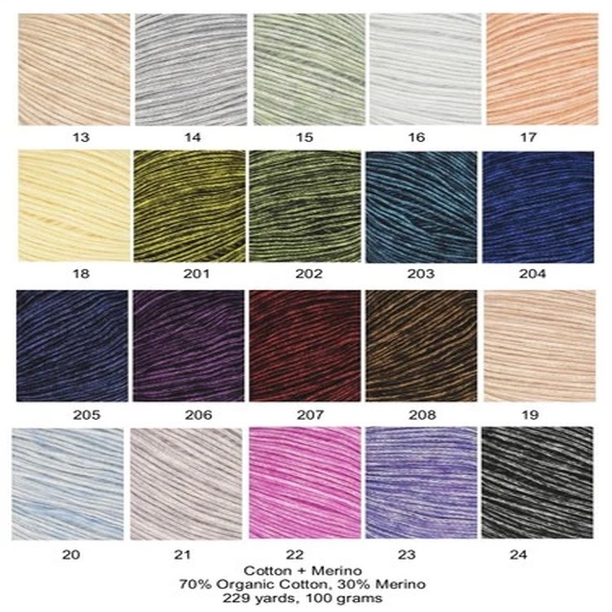 Cotton+Merino Yarn from Juniper Moon Farms; 14 Newest Colors