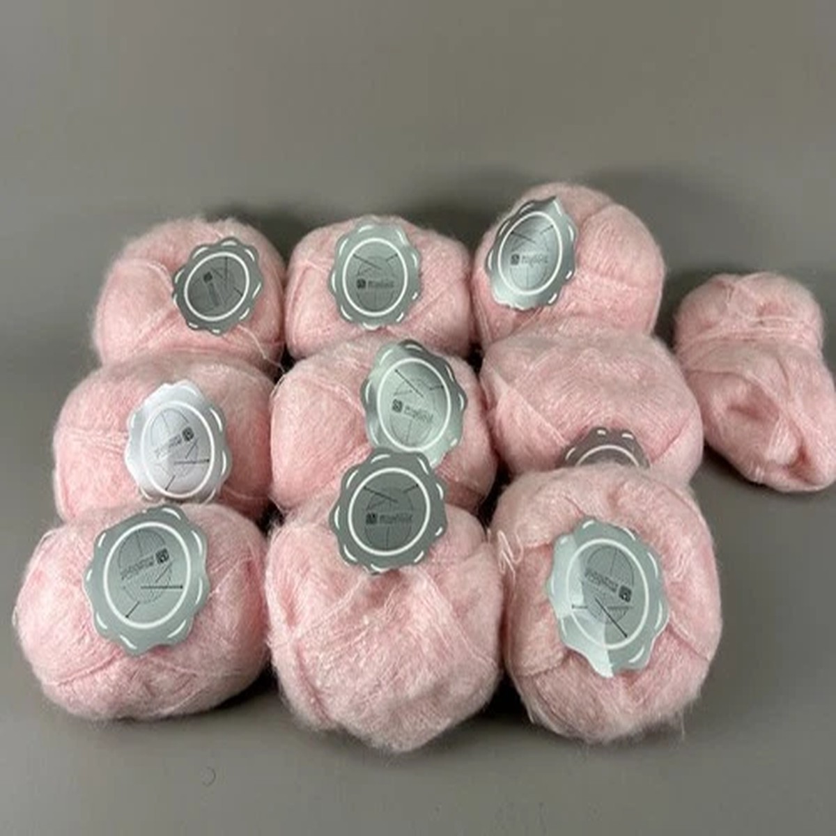 Filpucci Ciuffetto Yarn Light Pink Mohair Acrylic Nylon Blend 9 Balls 50gr Fine