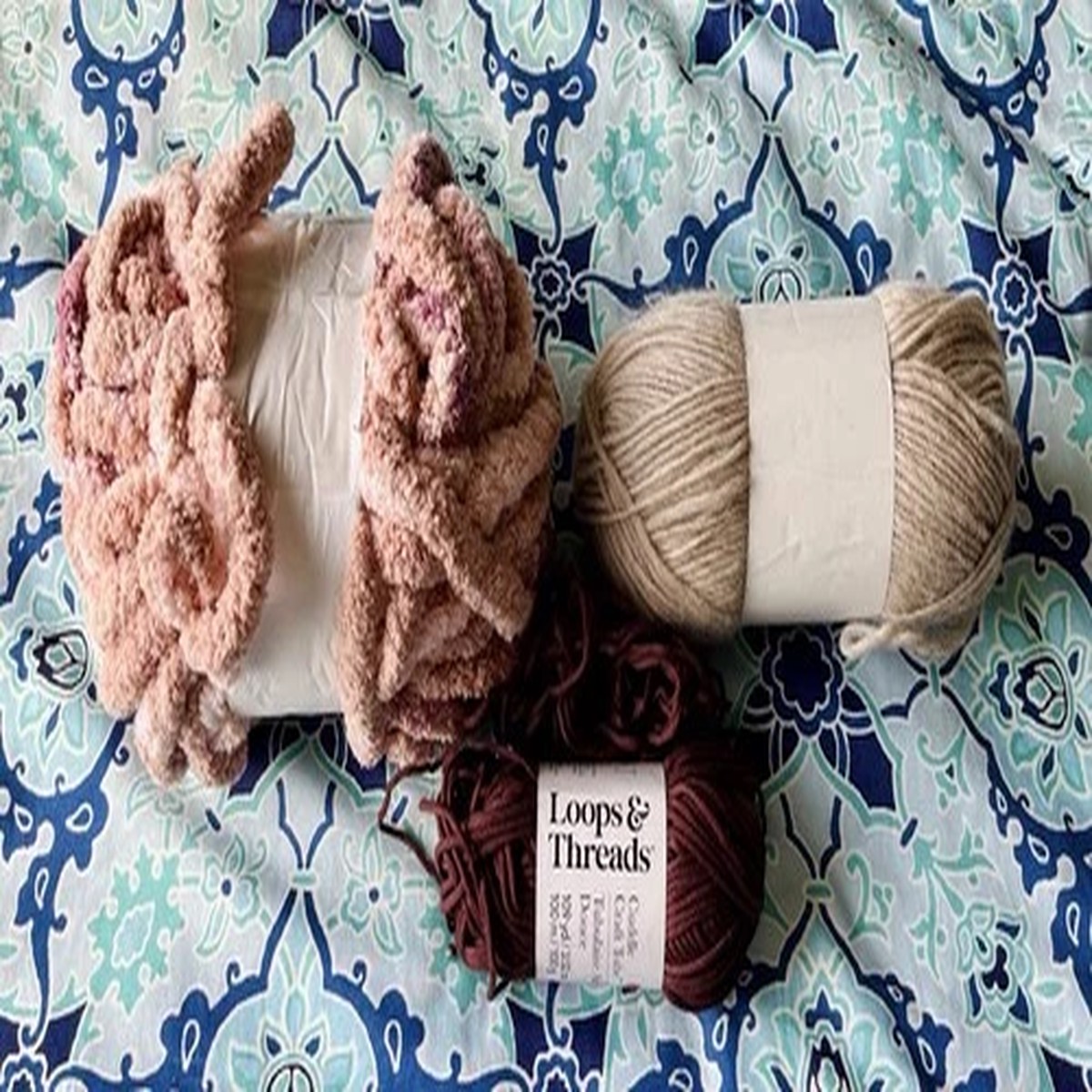 Lot of 3 Yarn & Wool Blends (Big Bernat, Lion Brand, Loops & Threads) - UNUSED