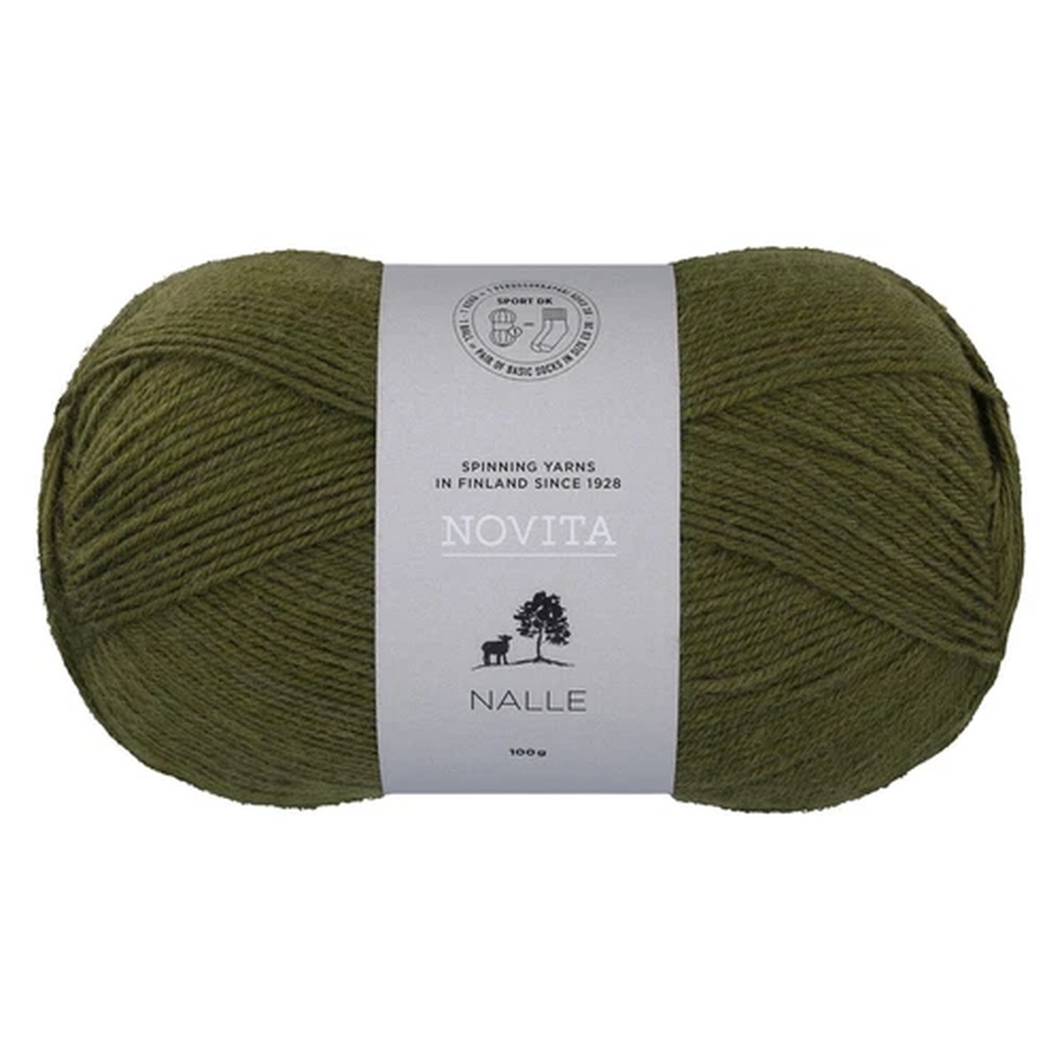 Nalle by Novita - Nature (392) - 100 g / approx. 260 m Wool