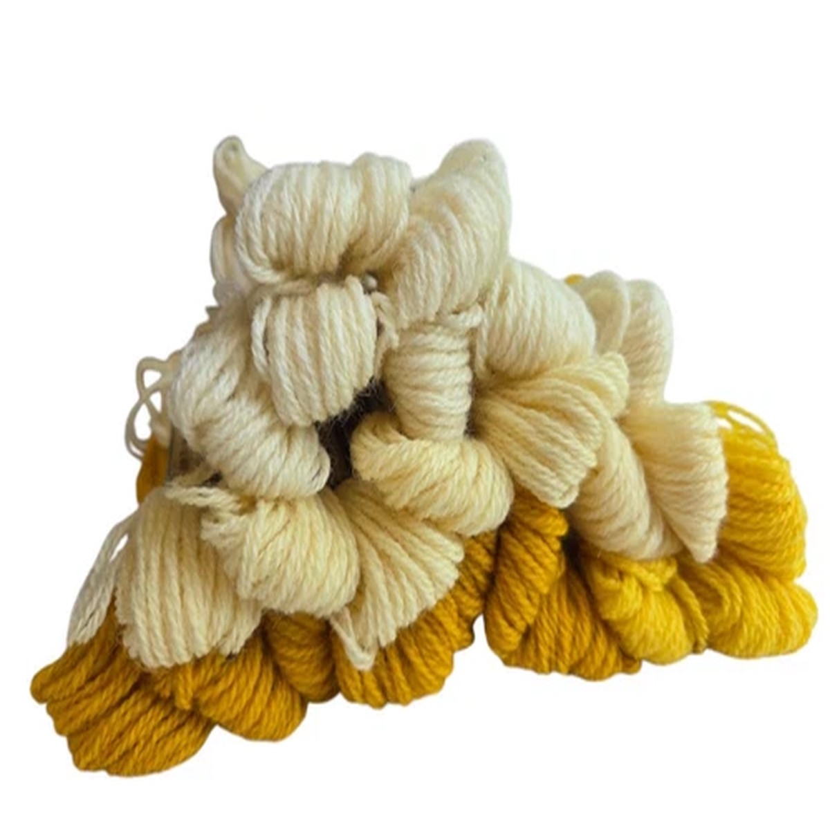 Paternayan Persian Yarn Lot Of 24 Skeins Mustard Gold 3 Ply Wool Tapestry