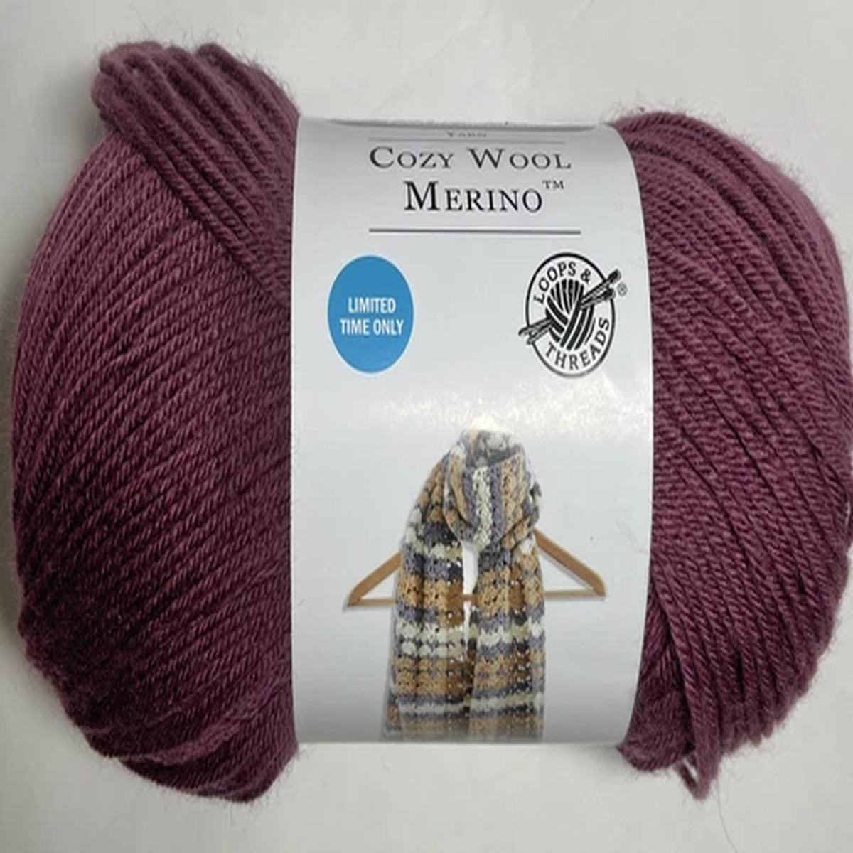 LOOPS & THREADS COZY WOOL MERINO 1 Ball. BURGUNDY. I Combine Shipping, See Det