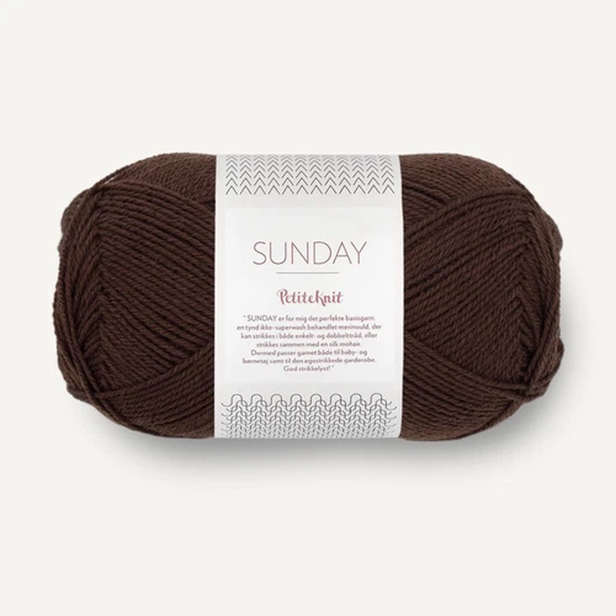 SANDNES GARN SUNDAY PetiteKnit Yarn CACAO NIBS Brown 50 g 235 m Wool (3091)