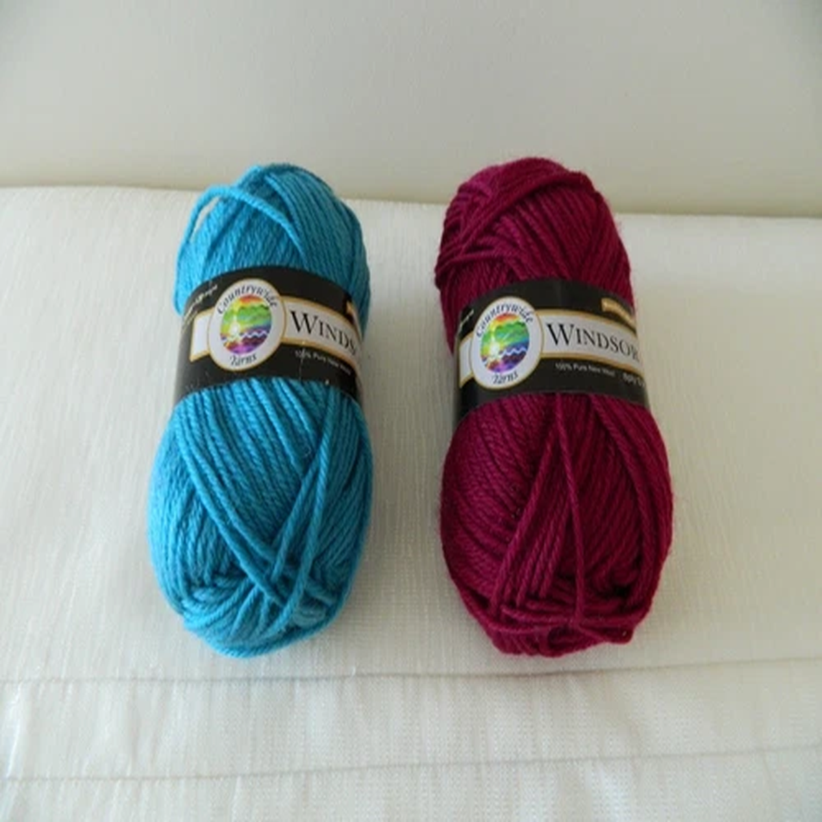 Yarn WINDSOR Countrywide Yarns Wool 8ply Red Wine OR Blue Turquoise New Zealand
