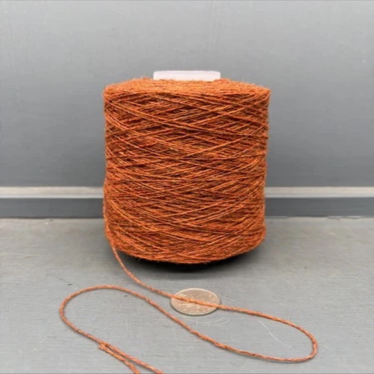 200G CONE ORANGE MIXTURE COLOUR 2/11NM 100% LAMBSWOOL YARN EMBER 3 PLY