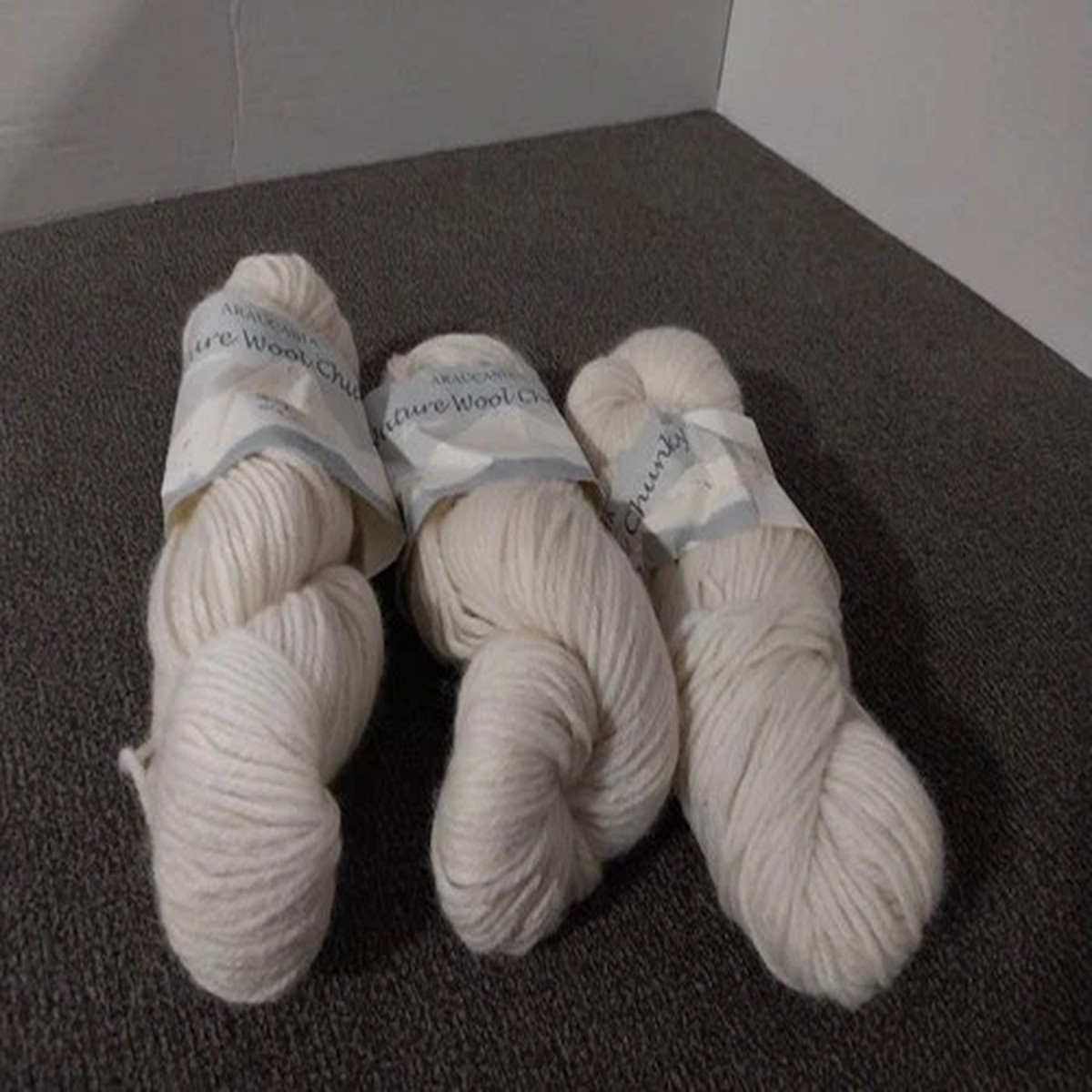 Araucania Yarn Nature Wool Chunky 100% Wool 100g 120m - Lot Of 3 Skeins