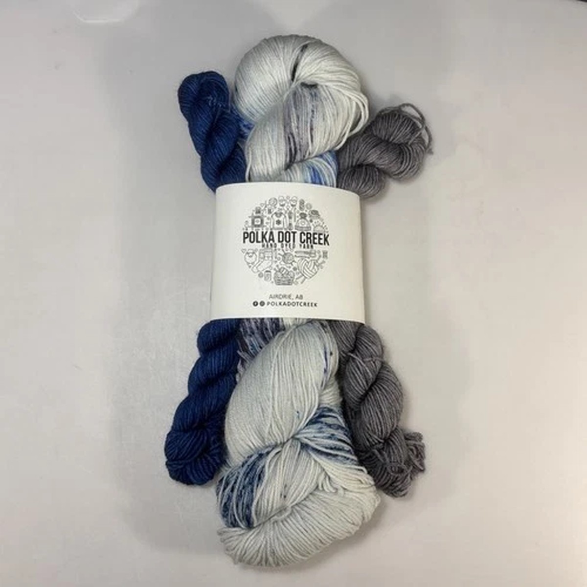 Polka Dot Creek Classic Sock Sets SNOW DAY Merino Nylon Hand Dyed Yarn