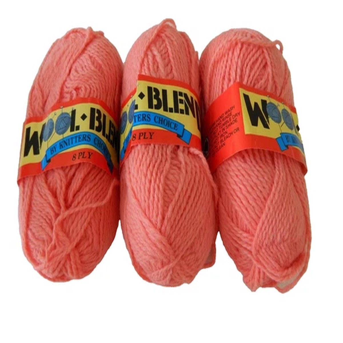 Yarn WOOL-BLEND Knitters Choice Wool Poronolefin 8ply Pink Lot Craft Australia