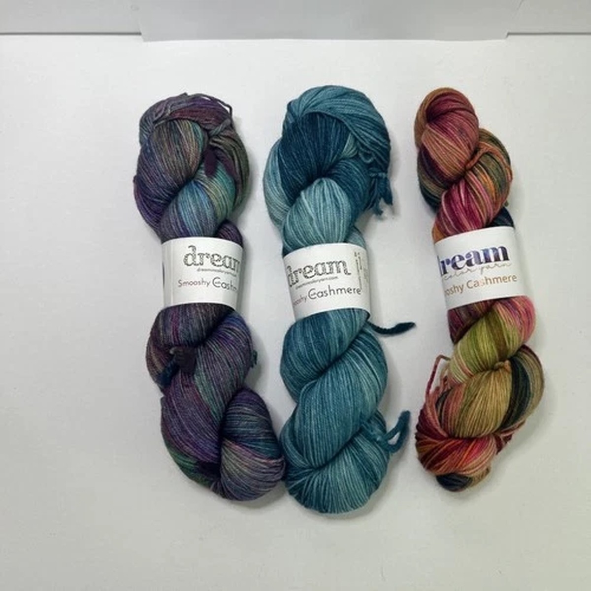 Dream Smooshy Cashmere Yarn Superwash Merino Cashmere Nylon 3 Hanks (LC)