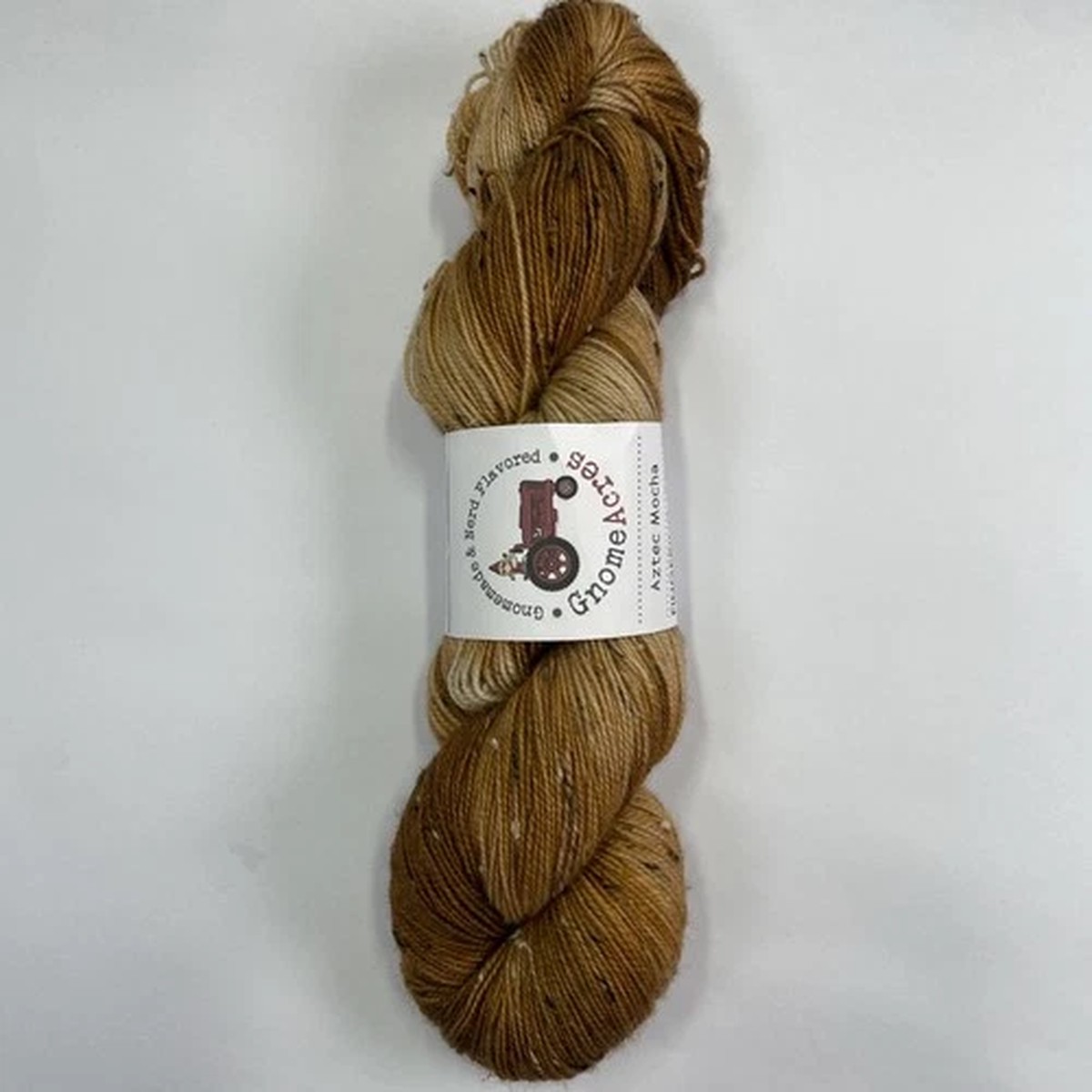 Gnome Acres Sock Yarn 2017 AZTEC MOCHA Merino Wool/Donegal Tweed Nyon