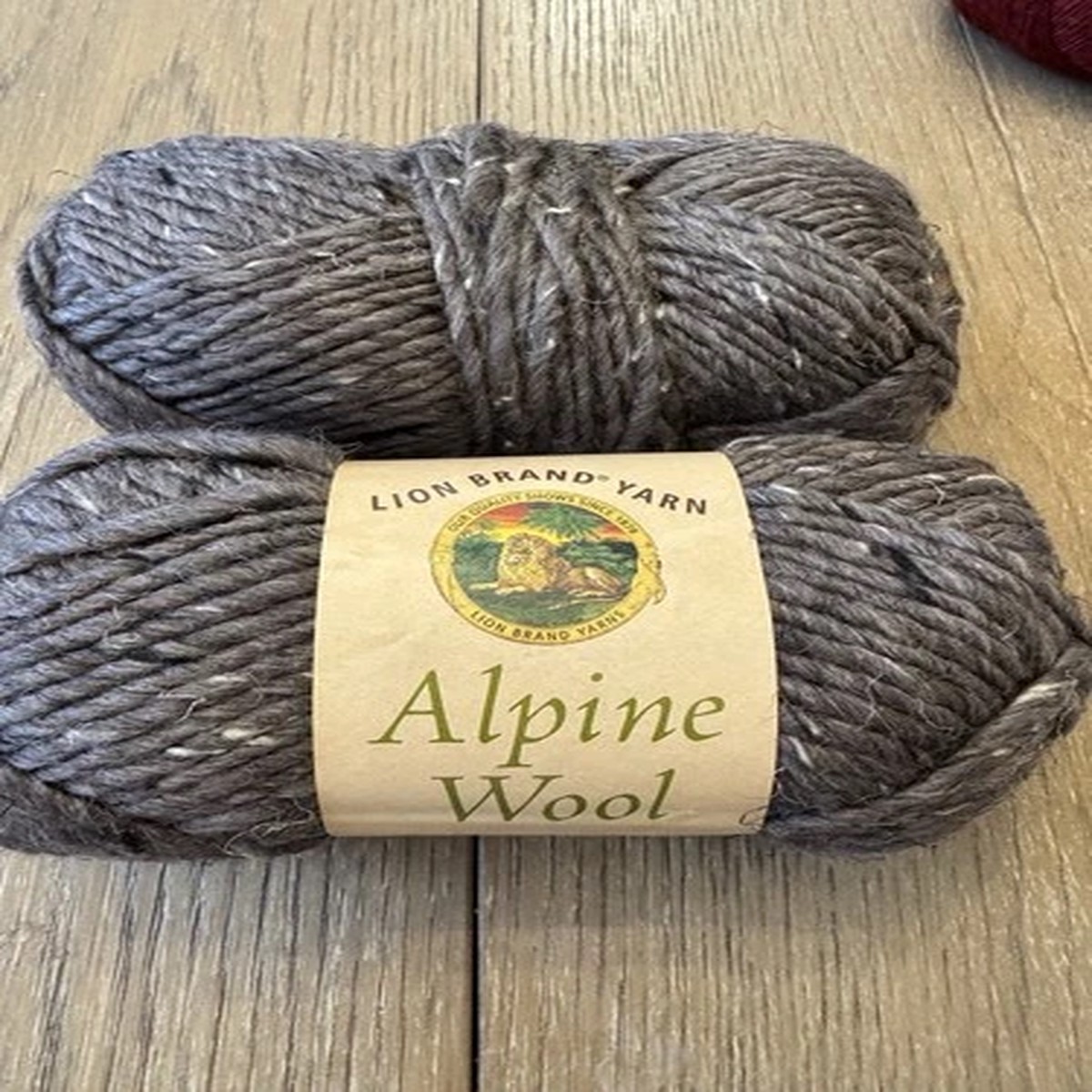 Lion Brand Alpine Wool Natural Yarns in Barley- 2 Skeins